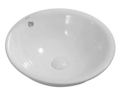 Раковина врізна на стільницю Mixxus Premium TOPPER 470×470 мм, кругла, біла, з переливом