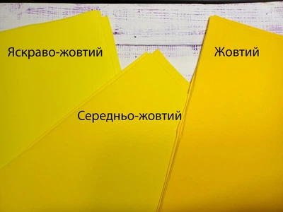 Фоаміран 25*25 см 1 мм Яскраво-жовтий 1 шт
