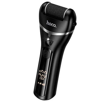 Пилка для п'ят Hoco HP90 electric foot dermabrasion device LED дисплей акумуляторна електрична пемза Чорний