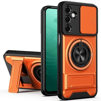 Удароміцний чохол Epik Camshield StandRing case на Samsung Galaxy A37 5G Orange
