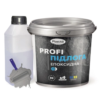 Жидкий эпоксидный наливной пол Plastall™ PROFI 1кг Светло-серый