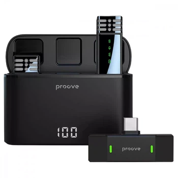 Бездротовий петличний мікрофон Proove Record Type-C + Lightning