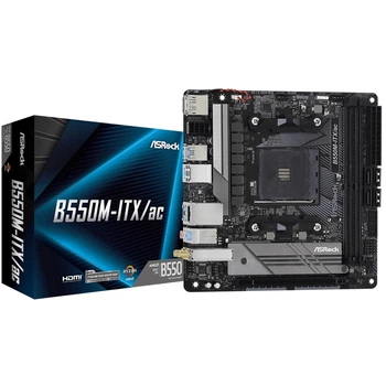 Материнська плата ASRock B550M-ITX/AC (sAM4, AMD B550, DDR4, Mini