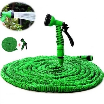 Садовый шланг для поливки X-hose Pro 45м (150FT) с распылителем, зеленый