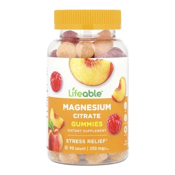 Magnesium Citrate 250mg Adult - 90 gummies магній цитрат для дорослих у жувальній формі для розслаблення м’язів, нервової системи та зменшення втоми