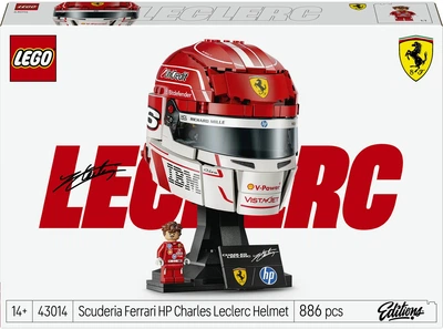 Конструктор LEGO Editions Formula 1 Шолом Шарля Леклера з команди Scuderia Ferrari HP 886 деталей (43014)