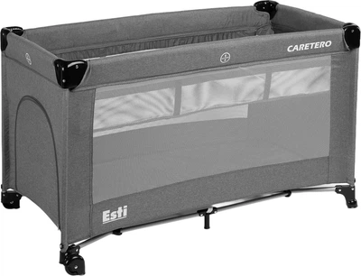 Дорожная кроватка Caretero Esti graphite 3в1 126 × 65 × 74 см (5908310386775)