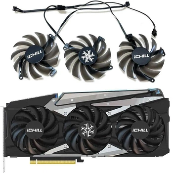 Вентилятор кулер для відеокарти Inno3D RTX 3070 3080 Ti 3090 ICHILL (orgnl) Colorful CF-12915S (CF-12910S) комплект 3 шт (№377)