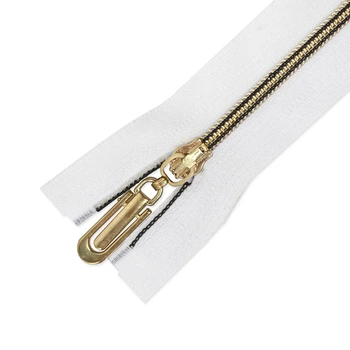 Спіральна блискавка, ланка Gold-rose, Тип 3, 65см, біла, 1 бігунок