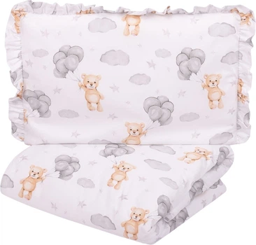 Комплект постільної білизни для дітей Sensillo Teddy Сірий 100 x 135 см (5903076323163)