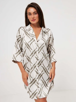 Ночная рубашка женская больших размеров BARWA garments 349 2XL Оливковая (2110003495142)