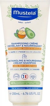 Питательный и распутывающий шампунь Mustela Bebe Detangling & Nourishing Cream Shampoo для волнистых и кудрявых волос 200 мл (3504105043452)