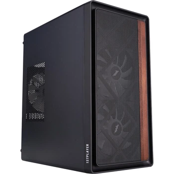 Корпус 1stPlayer WD1-BK-3F1 Black (WD1-BK-3F1)