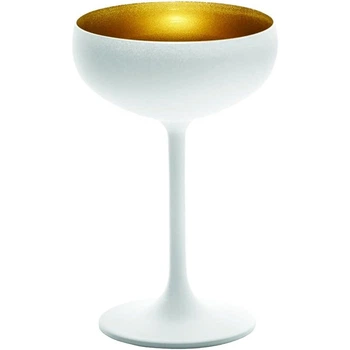 Набір келихів для шампанського Stoelzle Champagne Bowl White/Gold Elements (EL086) 230 мл 6 шт (21349356)