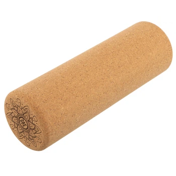 Роллер массажный гладкий пробковый для занятий йогой мфр ролик Bloom Yoga Roller 7126 размер 30см