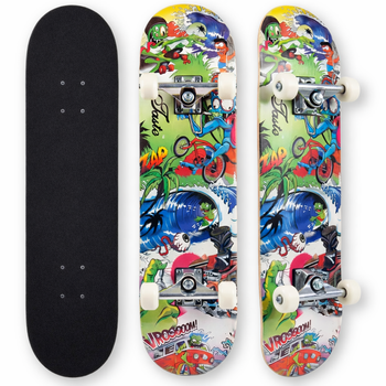 Скейтборд деревянный SP-Sport Skateboard Crazy 8413-2 размер 78х20см Multicolor
