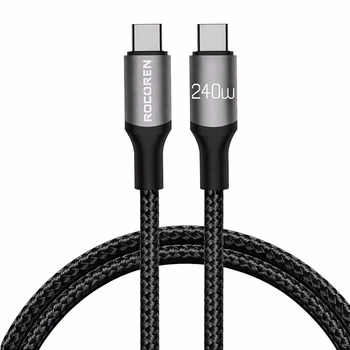 Кабель Rocoren USB C 240W PD3.1C to C(RCPBTT2-RTOG) 1 метр