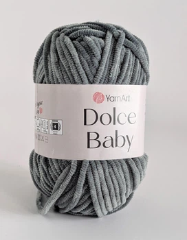 Пряжа YarnArt Dolce Baby №760 темно-серый, (нити плюшевые, тонкие)