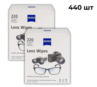Влажные салфетки для очков и оптики Zeiss 440 шт.