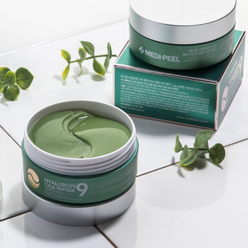 Medi Peel (Меді Піл) Hyaluron Cica Peptide 9 Eye Patches — гідрогелеві патчі для очей із пептидами, заспокійливі, проти зморшок і