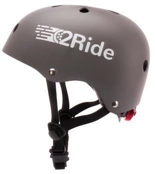 Дитячий захисний шолом HEART BIKE Love 2 RIDE (S 50-54 см) — Graphite Edition із LED-лампою та магнітним кліпсом