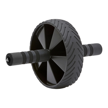 Колесо для преса Adidas Ab Wheel, посилене, до 150 кг, Ø18 см, чорне, тренажер для м'язів живота (ADAC-11404)