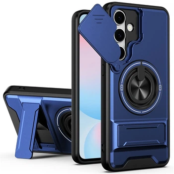 Ударостійкий чохол Camshield StandRing case для Samsung Galaxy S24 FE (Blue) Epik (251281)