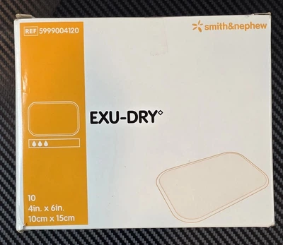 Абсорбирующая повязка для ран Smith & Nephew EXU-DRY высокоабсорбирующая 10 шт 10x15 см