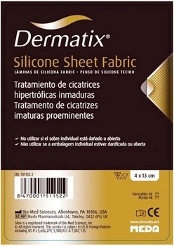 Силиконовый пластырь от шрамов и рубцов Dermatix Silicone Sheet Fabric 4 х 13 см