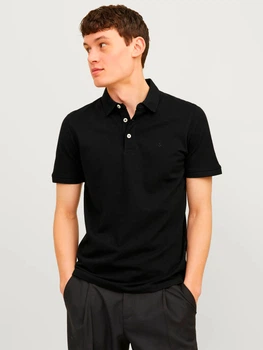 Поло длинное мужское Jack & Jones 12136668 S Black (5715102231812)