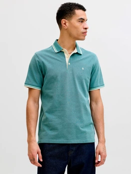 Поло длинное мужское Jack & Jones 12136668 L Atlantic Deep (5715733951905)