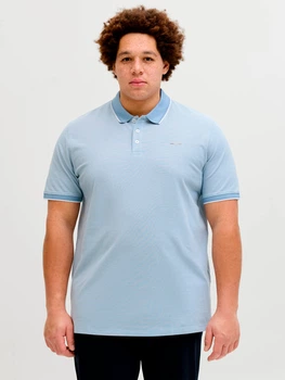 Поло длинное мужское Jack & Jones 12292225 4XL Ashley Blue (5715869835759)