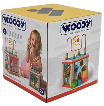 Іграшка WoodyLand кубик активності та сортер WD91916 (8591864919161)