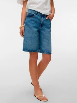 Джинсовые шорты женские Vero Moda 10334376 XS Medium Blue (5715723200686)