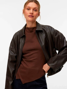 Бомбер жіночий Vero Moda 10346478 XL Chocolate (5715872806371)