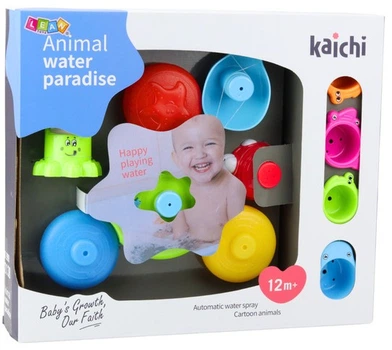 Zestaw zabawek do kąpieli Lean Toys z fontanną i zwierzątkami Wielokolorowa (713918) (5905991051480)