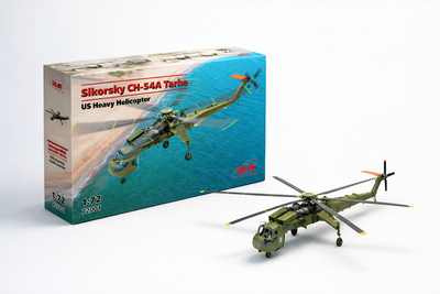 Сборная модель ICM Sikorsky CH-54A Tarhe, тяжелый вертолет США 1:72 (72001)
