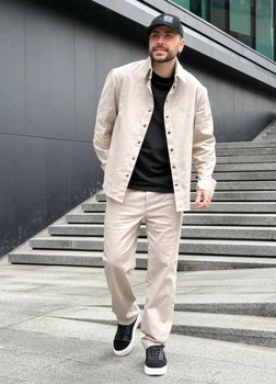 Костюм сорочка та штани MonsterBrand L (50) бежевий