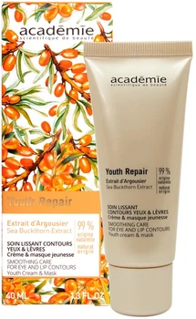 Крем-маска для глаз и губ Academie Youth Repair Smoothing Care Eye & Lip Youth Cream & Mask Омолаживающая 40 мл (3145079105014)
