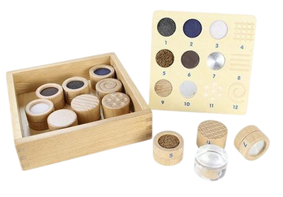 Dodatek do gry Zgaduj Dotykiem masterkidz Montessori Materiał i faktura 12 elementów (6955920005359)