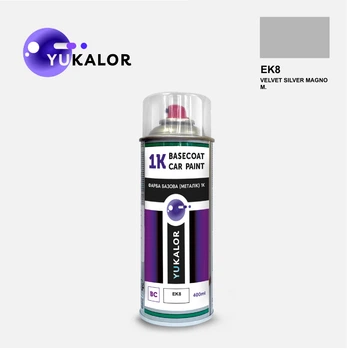 Фарба автомобільна аерозольна YUKALOR SMART EK8 velvet silver magno m 2020 2020 400 мл