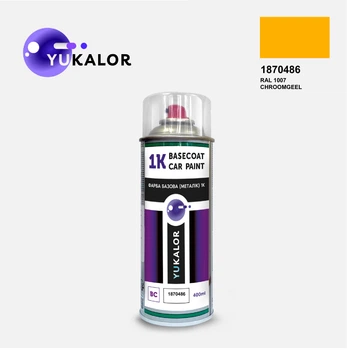 Фарба автомобільна аерозольна YUKALOR DAF 1870486 ral 1007 chroomgeel 2011 400 мл