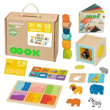 Zestaw edukacyjny Woopie Green Pudełko sensoryczne XXL Montessori 7w1 (5906280658168)