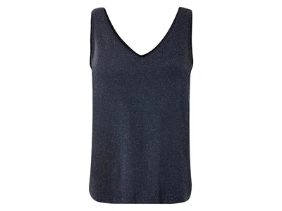 Топ из блестящей ткани для женщины Esmara LYCRA® 458479 M темно-синий