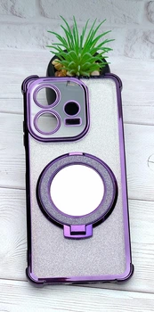 Чехол Luxury Case для Oppo A3x (CPH2681 / CPH2641) блестящий бампер с кольцом подставкой
