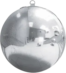 Balon PartyDeco Dmuchana kula 60cm srebrna lustrzana (5904555042148)