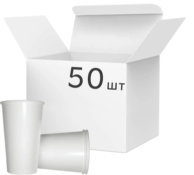 Упаковка стаканов Buroclean бумажных 400 мл 50 шт Белых (1080032)