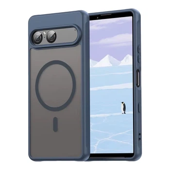 Чохол Lenuo Magnetic Open Camera для Sony Xperia 10 VII Blue