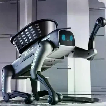 Интерактивный робот-собака Smart Dog на аккумуляторе с режимом программирования / Собака робот на радиоуправлении Черный (i7-192743)
