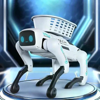 Интерактивный робот-собака Smart Dog на аккумуляторе с режимом программирования / Собака робот на радиоуправлении Белый (i7-192743)